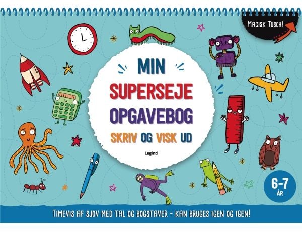 Min supercoola aktivitetsbok - skriv och sudda ut igen | Språk: Danska