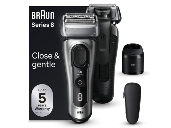 Braun Series 8 8567cc, Folierakapparat, Svart, Silver, Batteri, Litium-Ion (Li-Ion), Inbyggt batteri, 60 min
