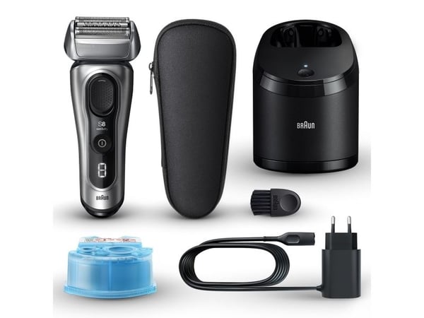 Braun Series 8 8567cc, Folie shaver, Sort, Sølv, Batteri, Lithium-Ion (Li-Ion), Indbygget batteri, 60 min.