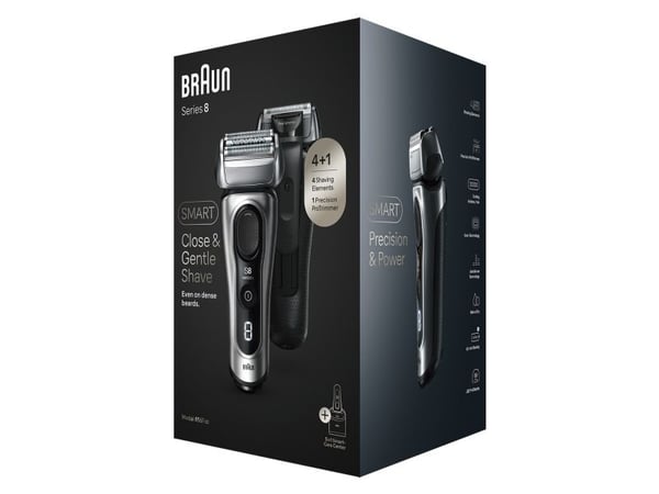 Braun Series 8 8567cc, Folie shaver, Sort, Sølv, Batteri, Lithium-Ion (Li-Ion), Indbygget batteri, 60 min.