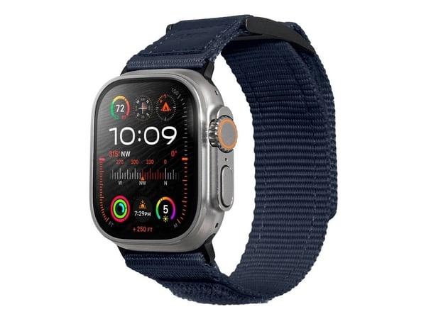 LAUT L_AWU_CS_BL, Klokkereim, Apple, Apple Watch 4-10 & SE & ULTRA, Nylon, Svart, 49, 46, 45, 44 mm