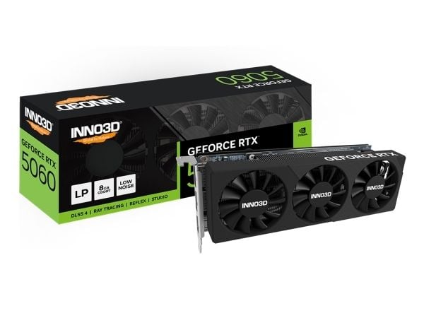 INNO3D N5060L-08D7-17941616 GeForce RTX 5060 X3LP, 8 GB GDDR7, 128-bit, 2497 Mhz, 28 Gbps