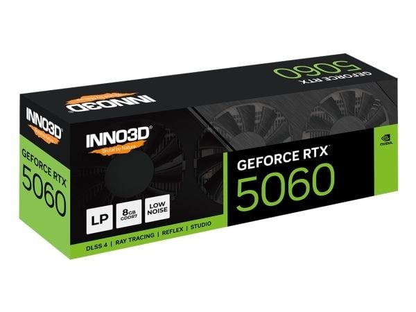 INNO3D N5060L-08D7-17941616 GeForce RTX 5060 X3LP, 8 GB GDDR7, 128-bit, 2497 Mhz, 28 Gbps