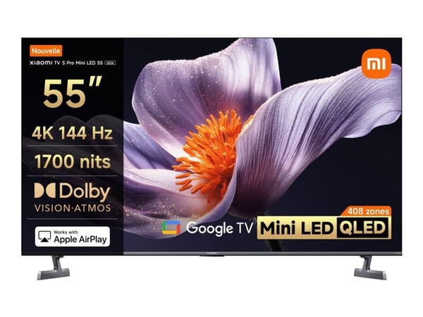 Xiaomi TV S Pro, 139,7 cm (55"), 3840 x 2160 pikseliä, QD-Mini LED, Älytelevisio, Wi-Fi, Harmaa