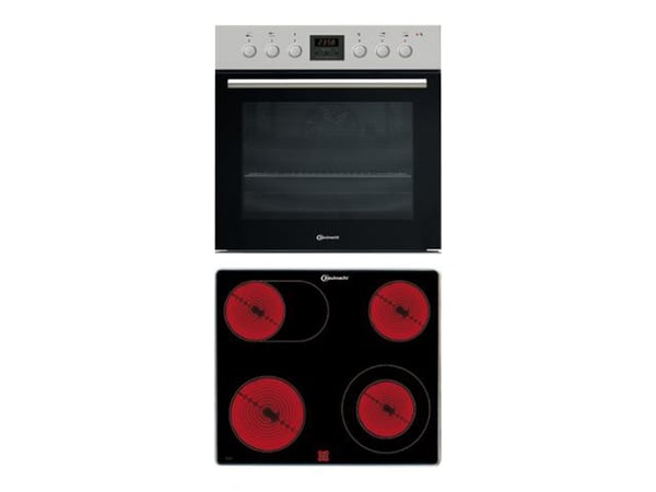 Bauknecht HEKO H200 - HVP2 KH5V IN+CHR 3462 IN - oven med komfyrtopp - innebygd - med selvrens