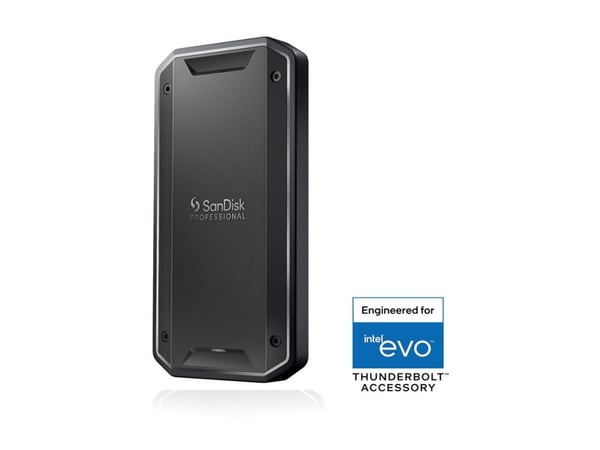 SanDisk Professional PRO-G40 - SSD - 2 TB - exFAT - ekstern (bærbar) - USB 3.2 Gen 2 / Thunderbolt 3 (USB-C kontakt) - svart