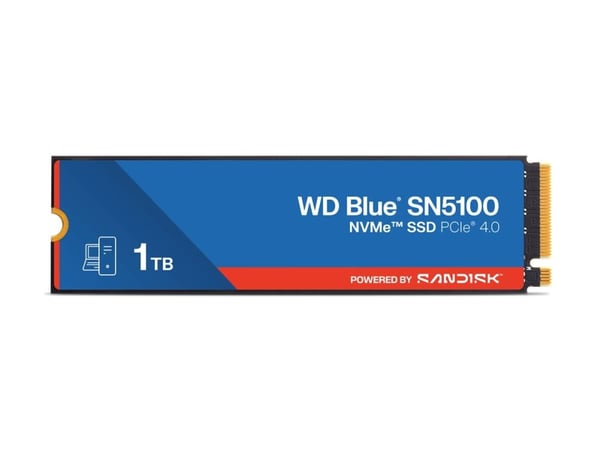 WD Blue SN5100 - SSD - 1 TB - intern - M.2 2280 - PCIe 4.0 (NVMe)