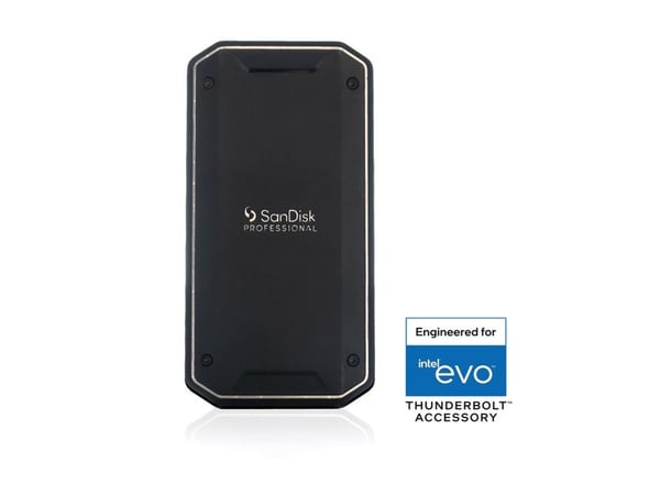 SanDisk Professional PRO-G40 - SSD - 2 TB - exFAT - ekstern (bærbar) - USB 3.2 Gen 2 / Thunderbolt 3 (USB-C kontakt) - svart