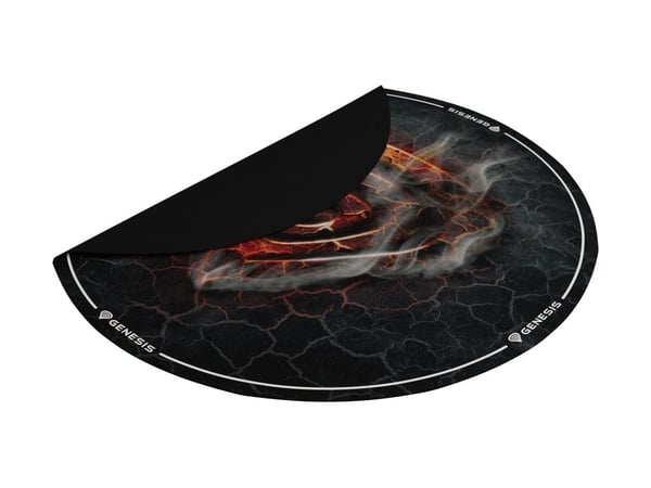 Genesis Tellur 400 - Gulvmatte - rund - 100 cm - lava - multifarge