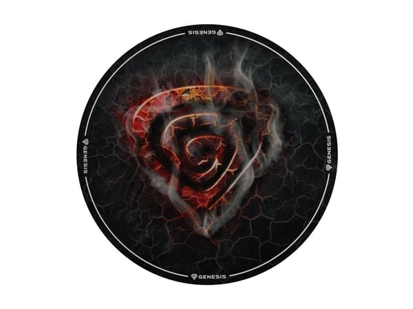 Genesis Tellur 400 - Gulvmatte - rund - 100 cm - lava - multifarge