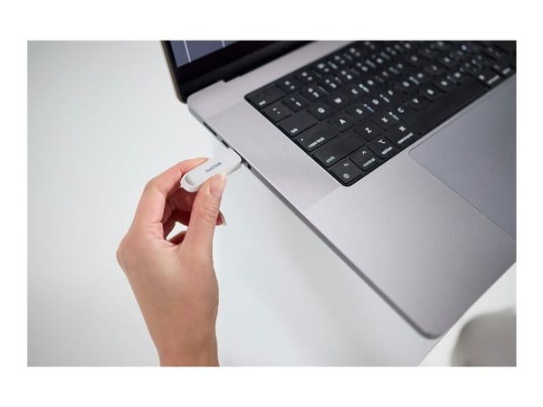 SanDisk Phone Drive - USB-flashstasjon - 256 GB - USB-C 3.2 Gen 1 - arktisk hvitt