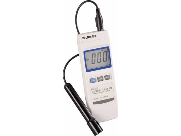 Ledningsevne-måleapparat VOLTCRAFT WA-100 ATC 3 % 0 - 1999 µS Kalibreret Fabriksstandardi