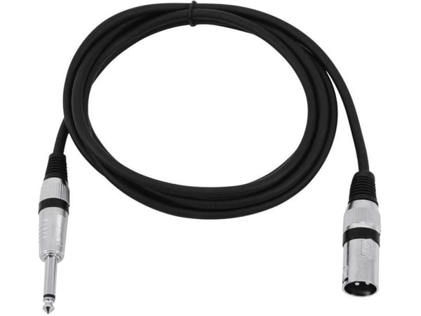 Omnitronic 3022519B XLR-adapterkabel [1x XLR-kontakt 3-stift - 1x Jack 6,3 mm (mono)] 2,00 m Svart