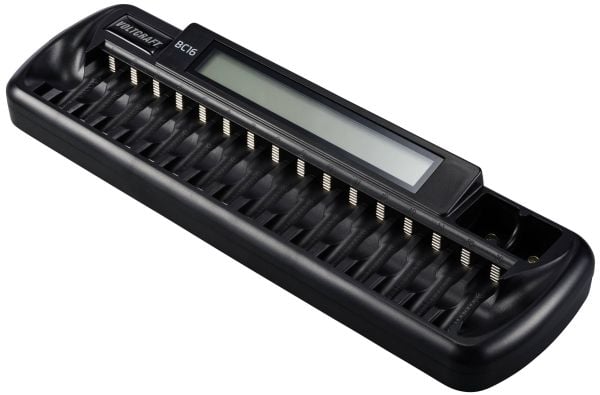 VOLTCRAFT BC16 NiMH, LiIon Mignon (AA), Micro (AAA), 9 V Block Round kennolaturi (2127444)
