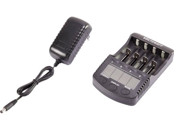 VOLTCRAFT rundcellelader NiMH, NiCd, LiIon CC-2 Mignon (AA), Micro (AAA), Baby (C), Sub-C, 26650, 26500, 18650, 1 (VC-8066555)