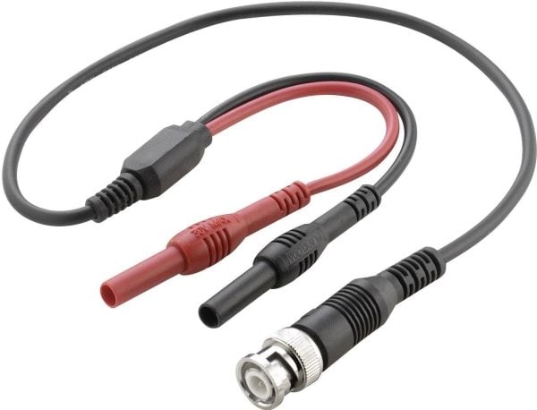 VOLTCRAFT BNC-prøveledning 0.50 m Sort, Rød