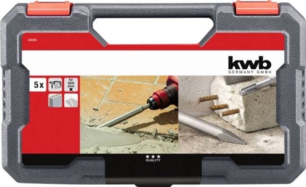 kwb 240285 #####40CR-terästaltasarja 5 kpl SDS-Plus 1 sarja