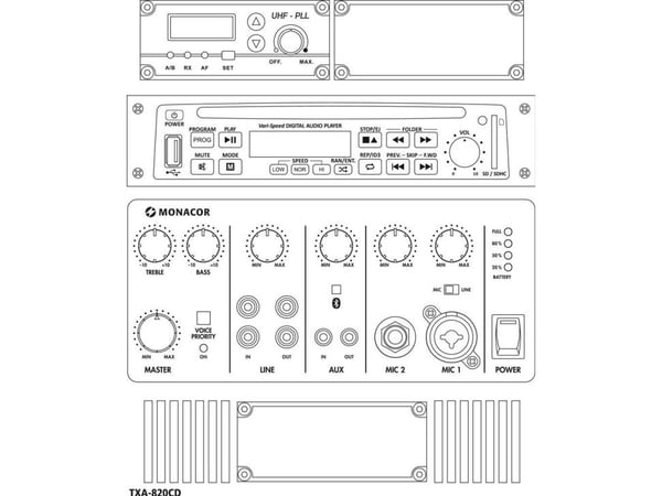 TXA-820CD Kannettava kaiutin