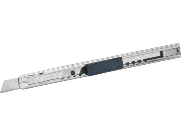 kwb rustfri stålkniv, 9 mm<br><br>med 1 stk 9 og 18 mm avsnapningsblad, enkel fjerning av det brukte bladet på baksiden via hetten, autolåsfunksjon... kwb rustfri stålkniv, 9 mm<br><br>med 1 stk 9 og 18 mm avsnapningsblad, enkel fjerning av det brukte bladet på baksiden via hetten, autolåsfunksjon...