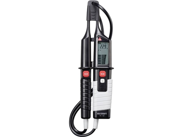 VOLTCRAFT VC 63 Kaksinapainen jännitetesteri CAT III 1000 V, CAT IV 600 V Akustiikka, LCD, LED