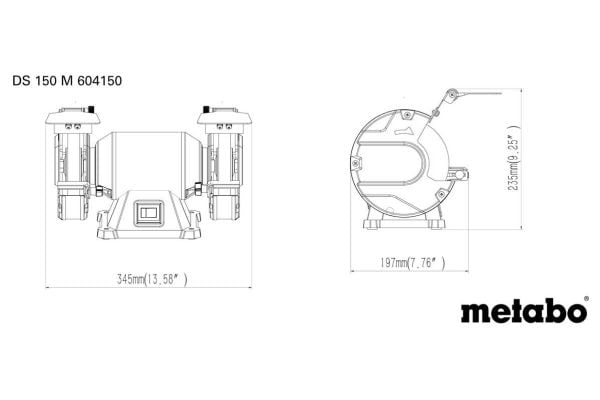 Metabo DS 150 M 604150000 Kaksoishiomakone 370 W Ø 150 mm Ø 150 mm
