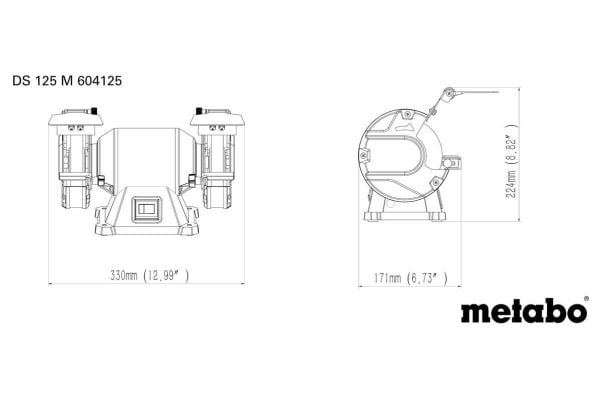 Metabo DS 125 M 604125000 Kaksoishiomakone 200 W