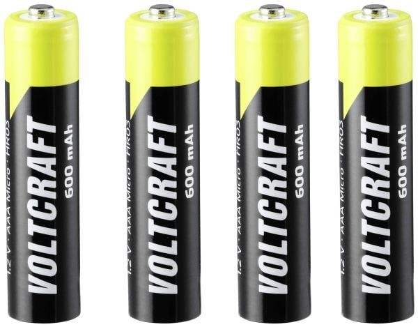 VOLTCRAFT Endurance ladattava AAA akku NiMH 600 mAh 1.2 V 4 kpl