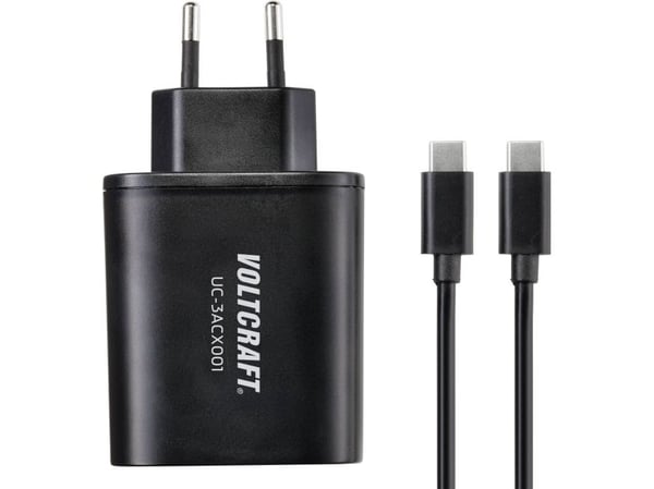 VOLTCRAFT UC-3ACX001 VC-12231145 USB-laderkontakt Utgangsstrøm (maks.) 3000 mA 3 x USB, USB-C™-kontakt (strømforsyning) (VC-12231145)