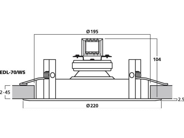 EDL-70/WS 100V kaiutin 6Wmax