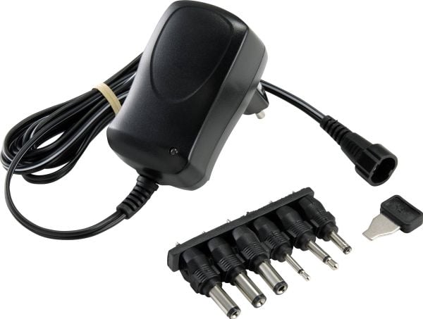 VOLTCRAFT VC-11320915 plug-in strømforsyning, justerbar 3 V/DC, 4,5 V/DC, 5 V/DC, 6 V/DC, 7,5 V/DC, 9 V/DC, 12 V/DC 0,6 A 7,2 W ( VC-11320915)