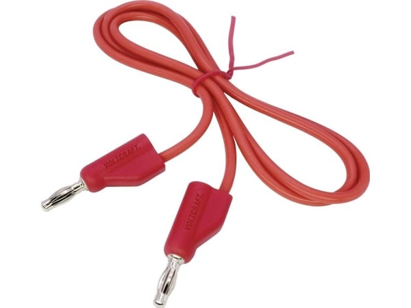 VOLTCRAFT MSB-300 Prøveledning [Lamelstik 4 mm - Lamelstik 4 mm] 0,50 m Rød 1 stk
