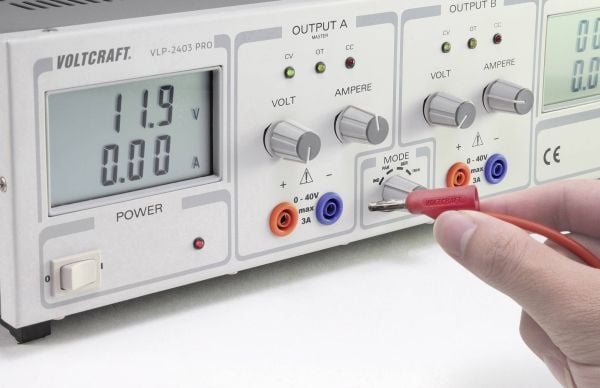 VOLTCRAFT MSB-300 Prøveledning [Lamelstik 4 mm - Lamelstik 4 mm] 0,50 m Rød 1 stk
