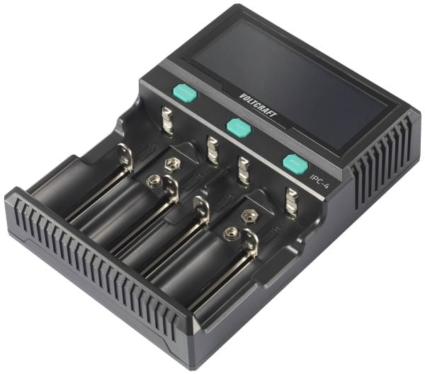 VOLTCRAFT IPC-4 pyöreä kennolaturi LiIon, LiFePO, NiMH, NiCd, LiFePO4 A, Mignon (AA), Micro (AAA), Mini (AAAA), Baby (C), Sub-C, Mono (D), 32650, 2...