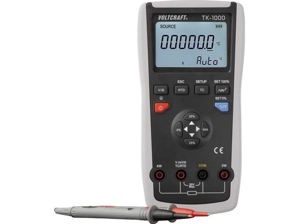 VOLTCRAFT TK-1000 Kalibrator Temperatur, spenning 1x 9 V blokkbatteri (inkludert) (VC-11769560)