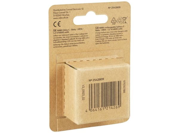 C-batterier R14 VOLTCRAFT Endurance NiMH 1,2 V 4800 mAh 2 stk