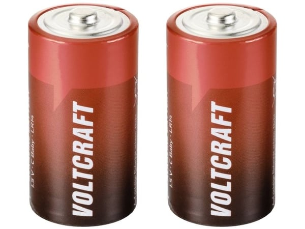 C-paristo R14 VOLTCRAFT Industrial LR14 Alkali Mangaani 1,5 V 7500 mAh 2 kpl