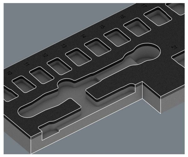Wera 05137324001 9824 Skuminsatser 1 st (L x B x H) 392 x 172 x 30 mm