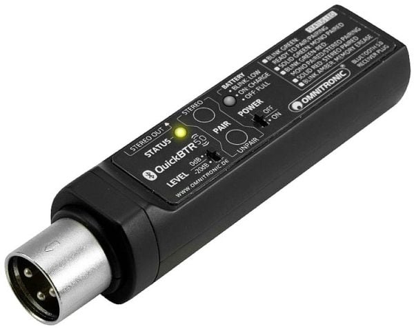 OMNITRONIC QuickBTR-5.0 XLR AptX Bluetooth 5.0 -vastaanotin (13072197)