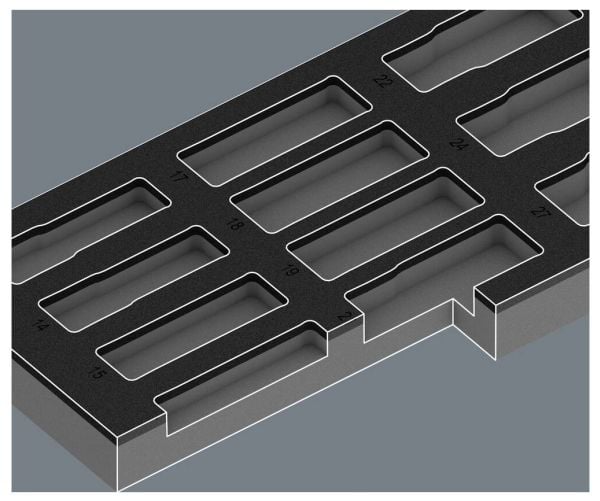 Wera 05137325001 9825 Skuminsatser 1 st (L x B x H) 392 x 172 x 30 mm