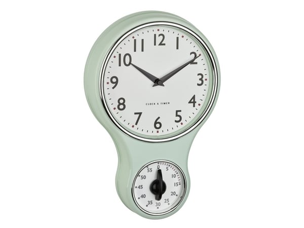 TFA-Dostmann 60.3073.20, Seinä, Analoginen kello, Muu, Mintunvärinen, Muovi, Lasi