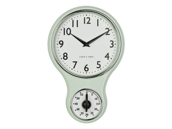 TFA-Dostmann 60.3073.20, Vägg, Analog klocka, Andra, Mintfärgad, Plast, Glas