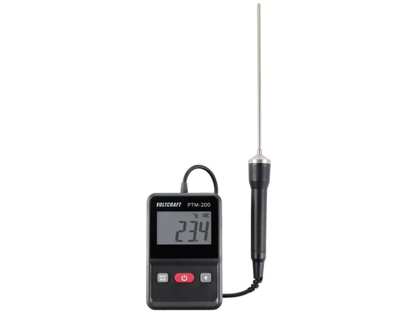 VOLTCRAFT PTM-200 Innstikkstermometer Måleområde temperatur -200 til 200 °C Sondetype Pt1000 Kontaktmåling (VC-12920030)