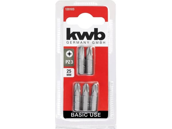 KWB BITS 25MM PZ 3 BASIC - 5 stk pkk, SB - 2094603