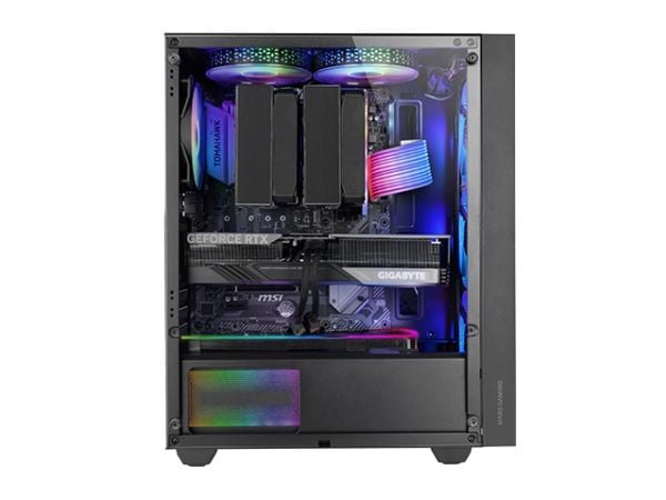 Mars Gaming MC-AIR, Midi Tower, PC, Sort, ATX, Micro ATX, Mini-ITX, Netting, SGCC, Herdet glass, Spilling