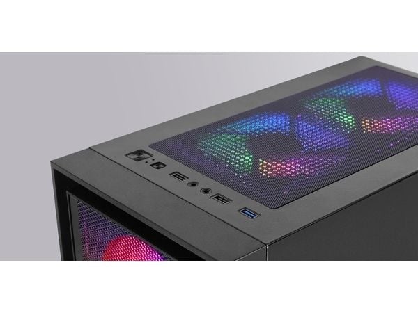 Mars Gaming MC-AIR, Midi Tower, PC, Sort, ATX, Micro ATX, Mini-ITX, Netting, SGCC, Herdet glass, Spilling