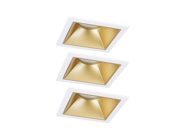 Paulmann 93130 Cole LED uppoasennusvalaisin 3 kpl LED (RGB) 6 W valkoinen, kultainen (matta)
