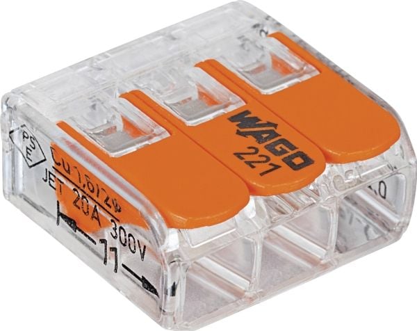 Wago 221-413, 18,7 mm, 18,6 mm, 8,3 mm, 450 V