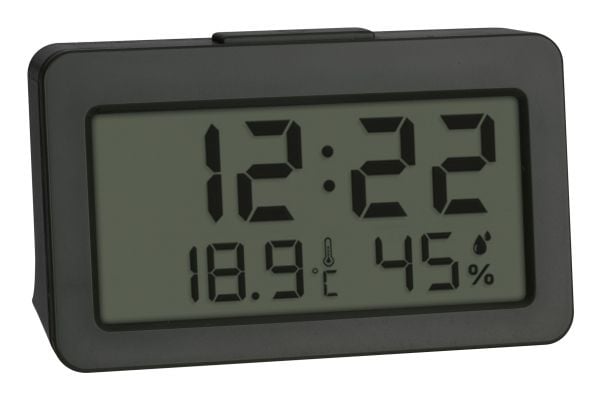 TFA-Dostmann 60.2045.10, Digital vekkerklokke, Rektangel, Svart, Innendørs, Voksen, -10 - 50 °C