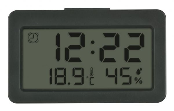 TFA-Dostmann 60.2045.10, Digital vekkerklokke, Rektangel, Svart, Innendørs, Voksen, -10 - 50 °C