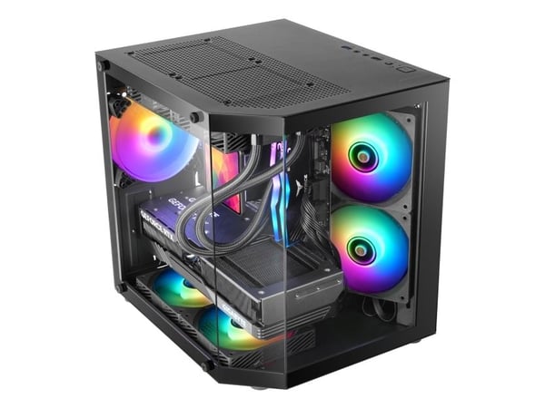Mars Gaming MC-3TLITE, Mini Tower, PC, Svart, micro ATX, Mini-ITX, Spela, Multi